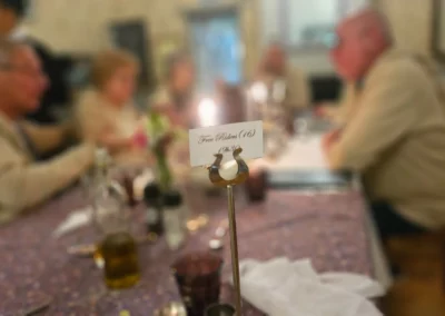 Reserved table for the Free Rider motorcycle group in South Africa.